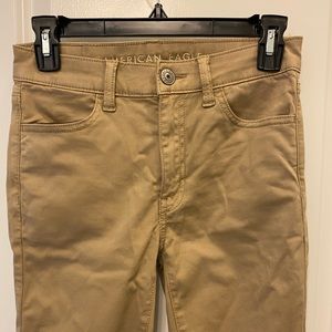 American Eagle skinny stretch jeans khaki